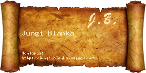 Jungi Blanka névjegykártya